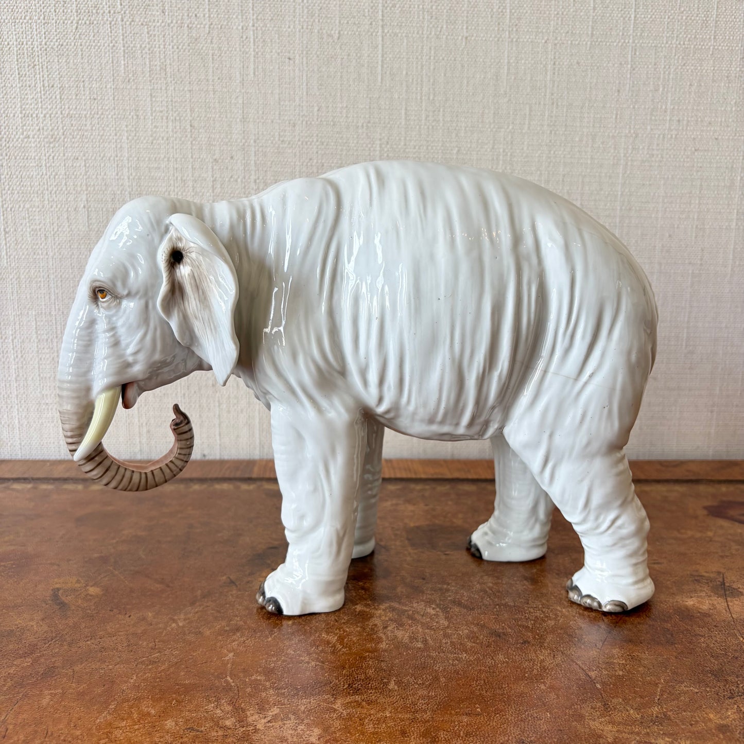 Pair of Porcelain Elephants, France, Circa 1900