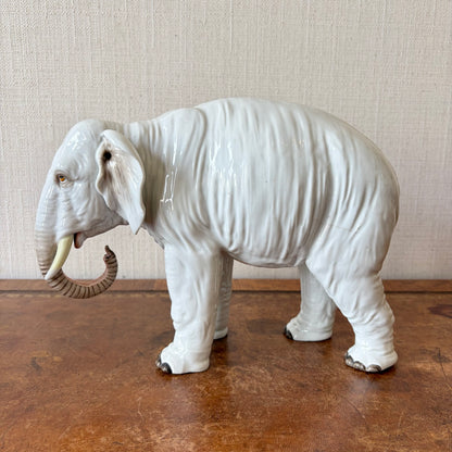 Pair of Porcelain Elephants, France, Circa 1900