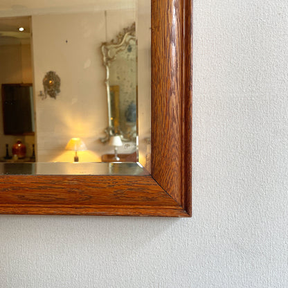 Edwardian Oak Mirror