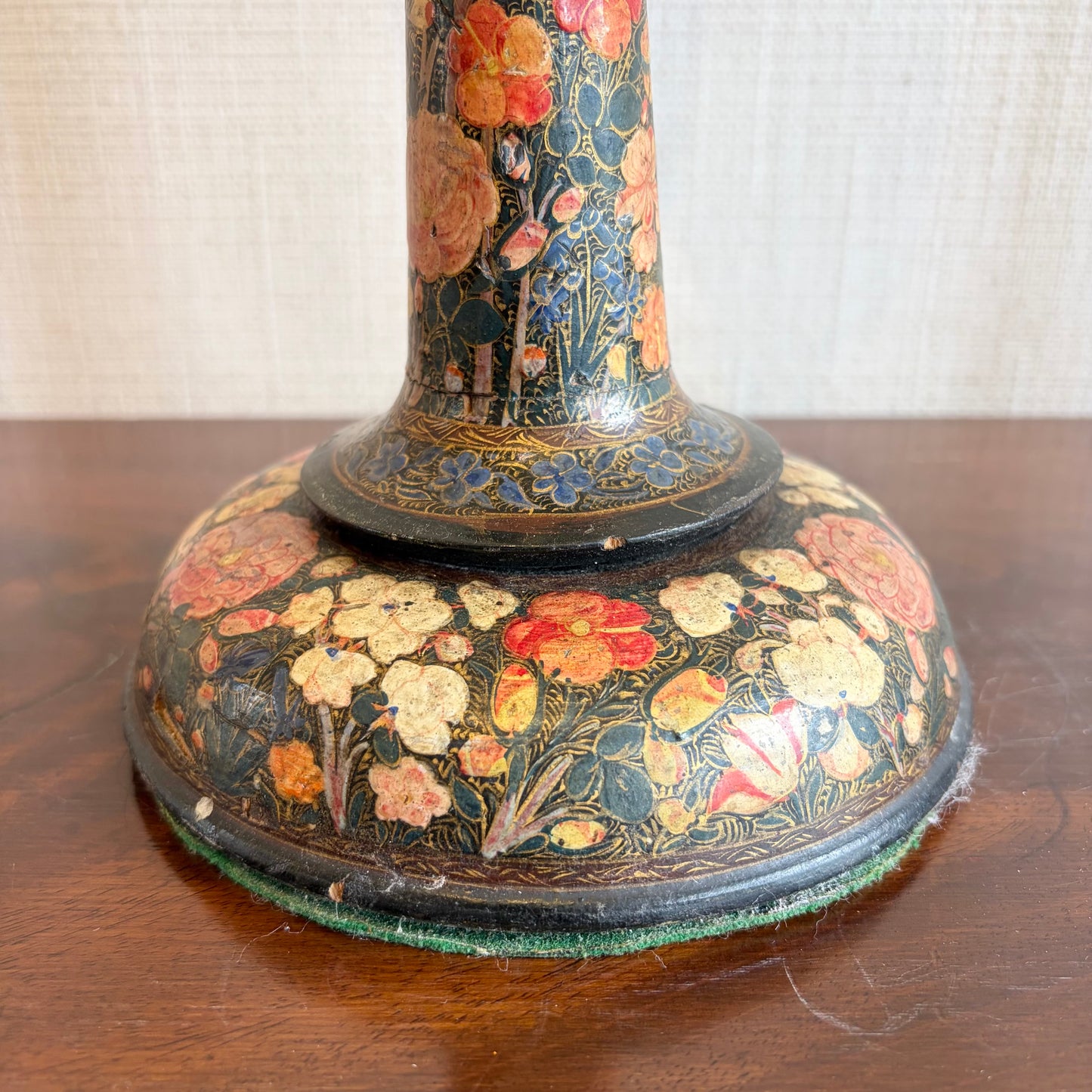 Pair of Kashmiri Candlestick Lamps