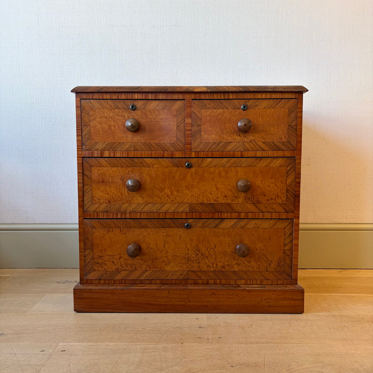 Satinwood & Rosewood Petite Chest of Drawers