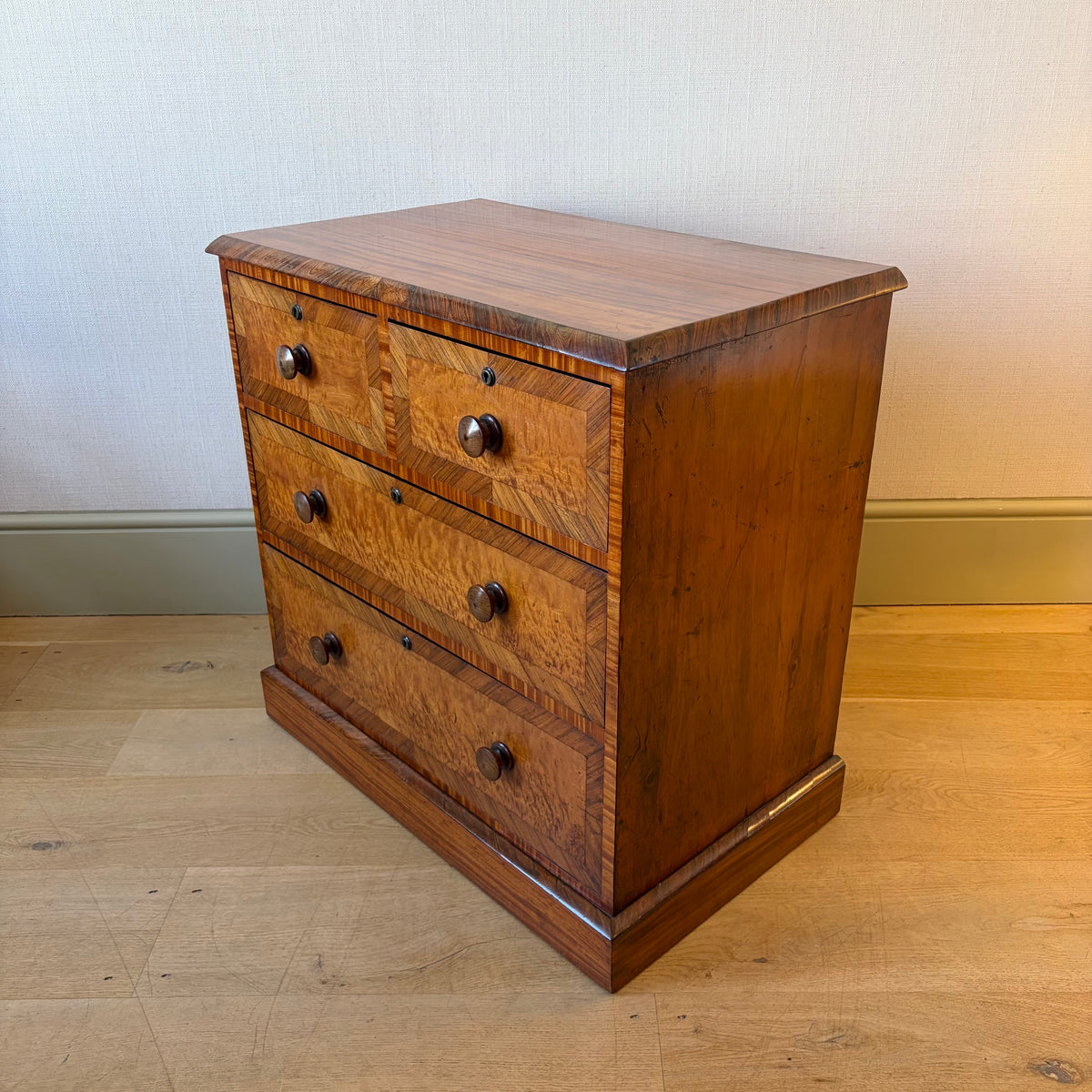 Satinwood & Rosewood Petite Chest of Drawers