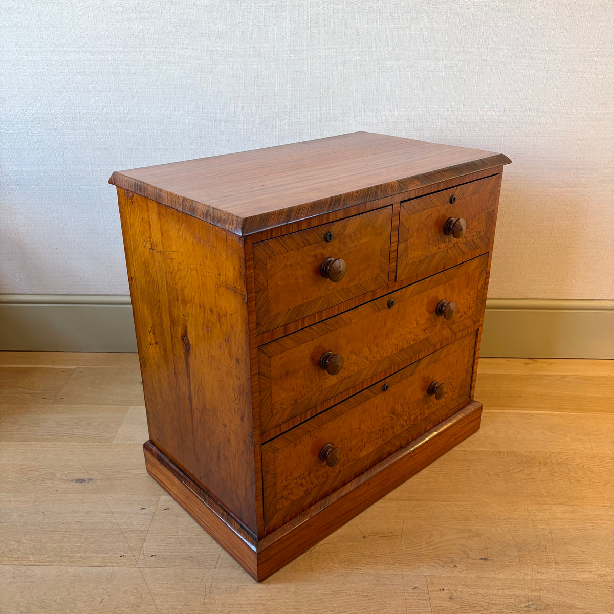 Satinwood & Rosewood Petite Chest of Drawers
