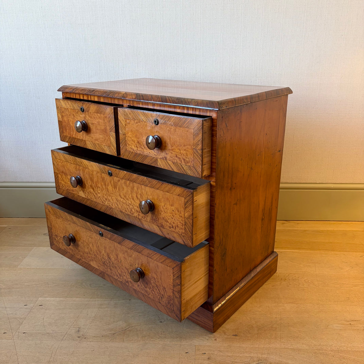 Satinwood & Rosewood Petite Chest of Drawers