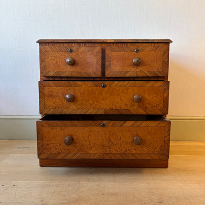 Satinwood & Rosewood Petite Chest of Drawers