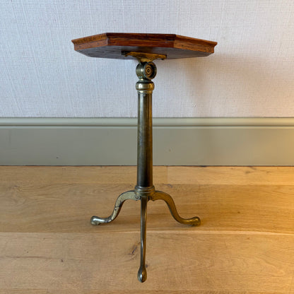 19th Century Brass and Parquetry Occasional Table