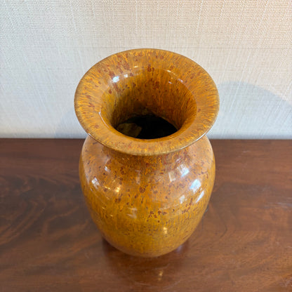 Mid 20th-Century Ochre-Glazed Ceramic Vase