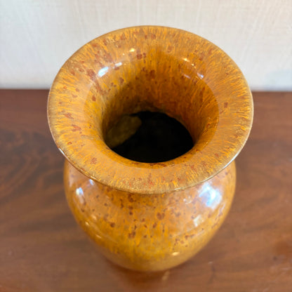 Mid 20th-Century Ochre-Glazed Ceramic Vase