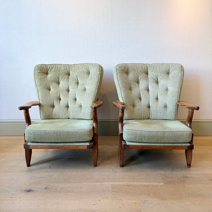 Pair of Guillerme et Chambron 'Grand Repos' Armchairs