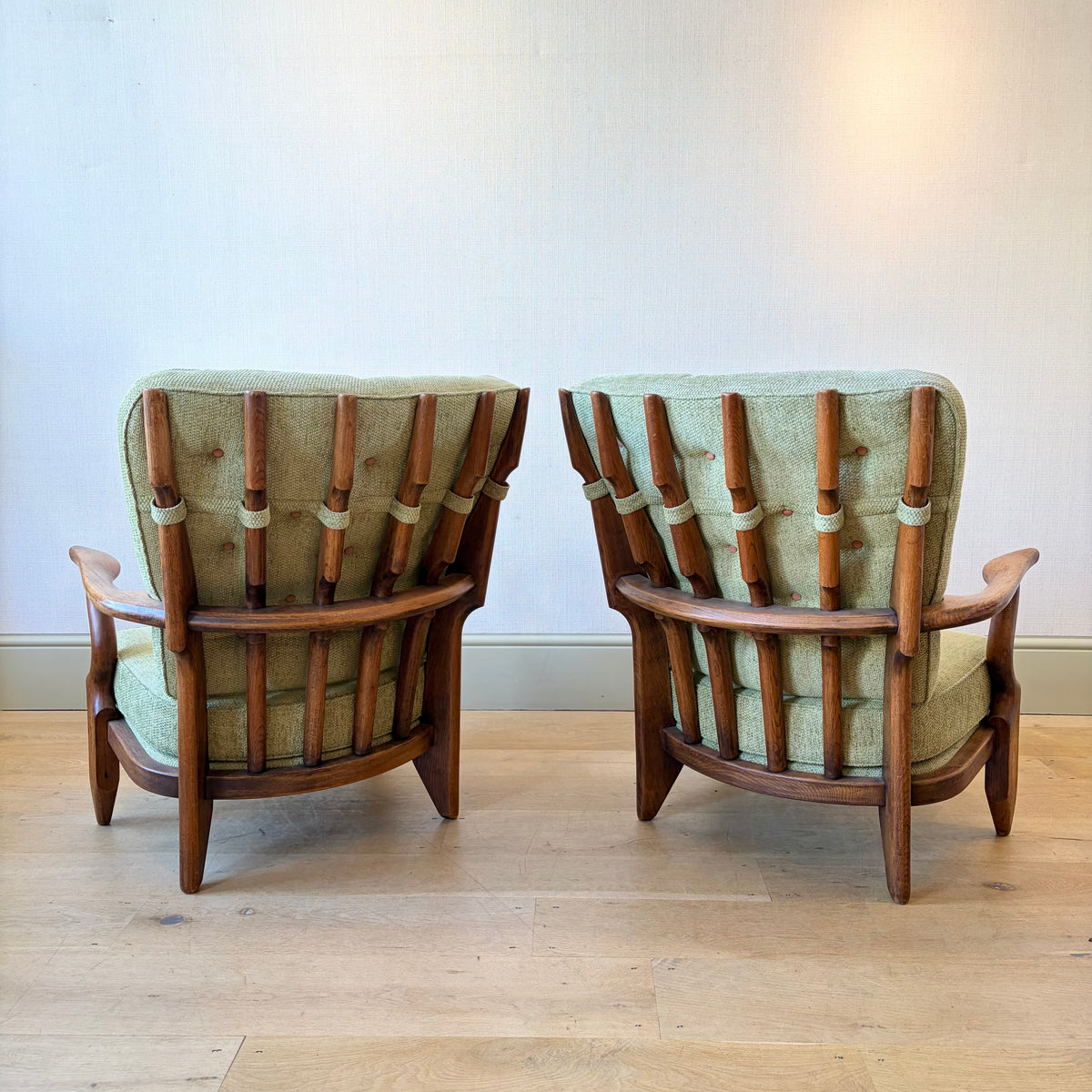 Pair of Guillerme et Chambron 'Grand Repos' Armchairs