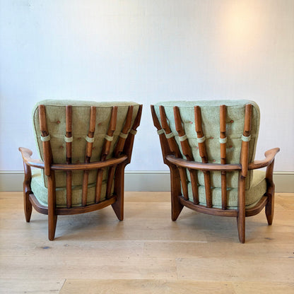 Pair of Guillerme et Chambron 'Grand Repos' Armchairs
