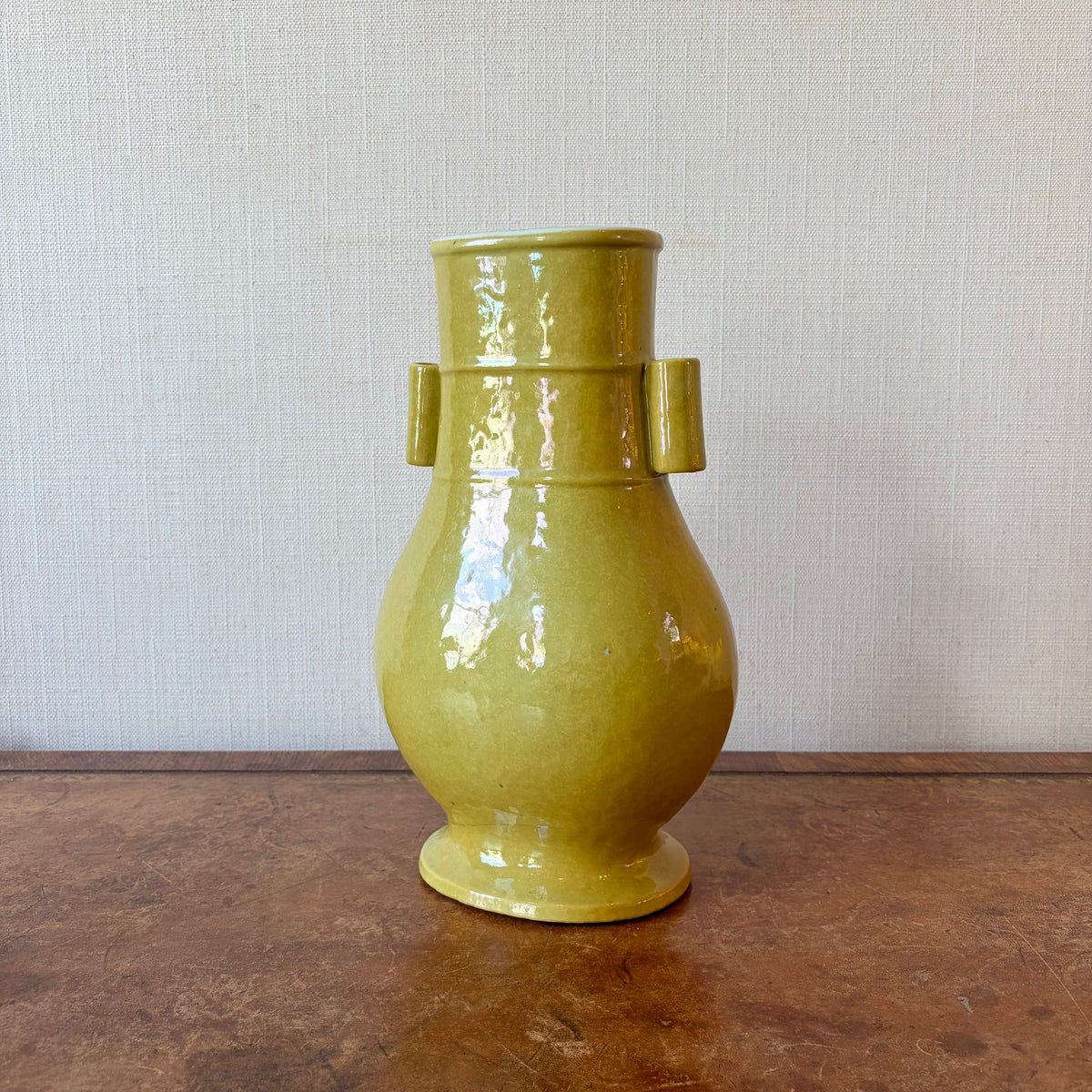 A Large Yellow-Glazed Arrow Vase, Qing Dynasty, 18th Century