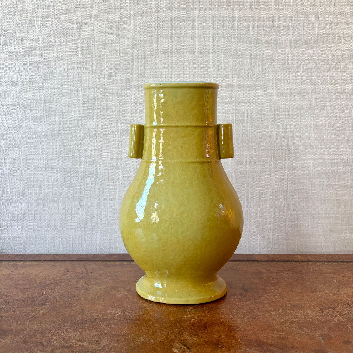 A Large Yellow-Glazed Arrow Vase, Qing Dynasty, 18th Century