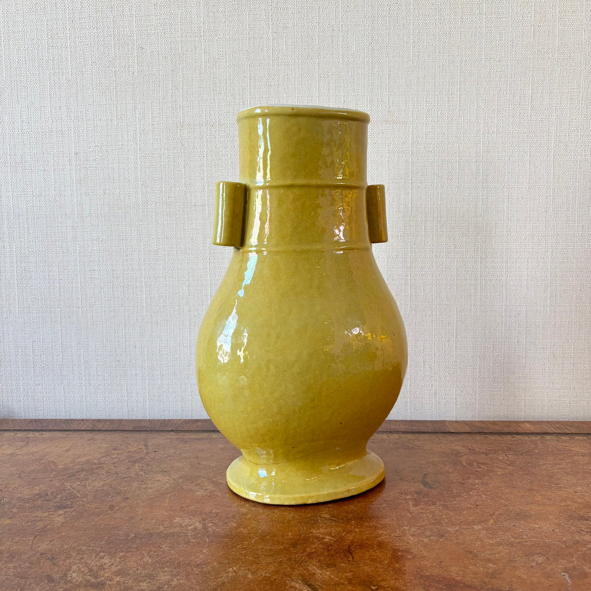 A Large Yellow-Glazed Arrow Vase, Qing Dynasty, 18th Century