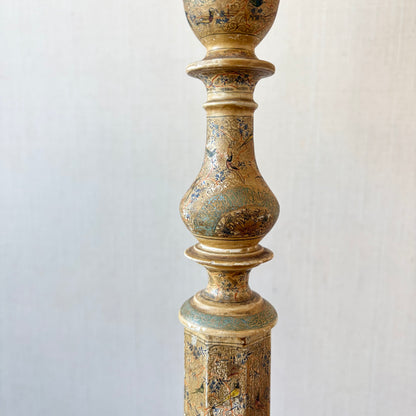 Petite Kashmiri Painted Floor Lamp, Circa 1900