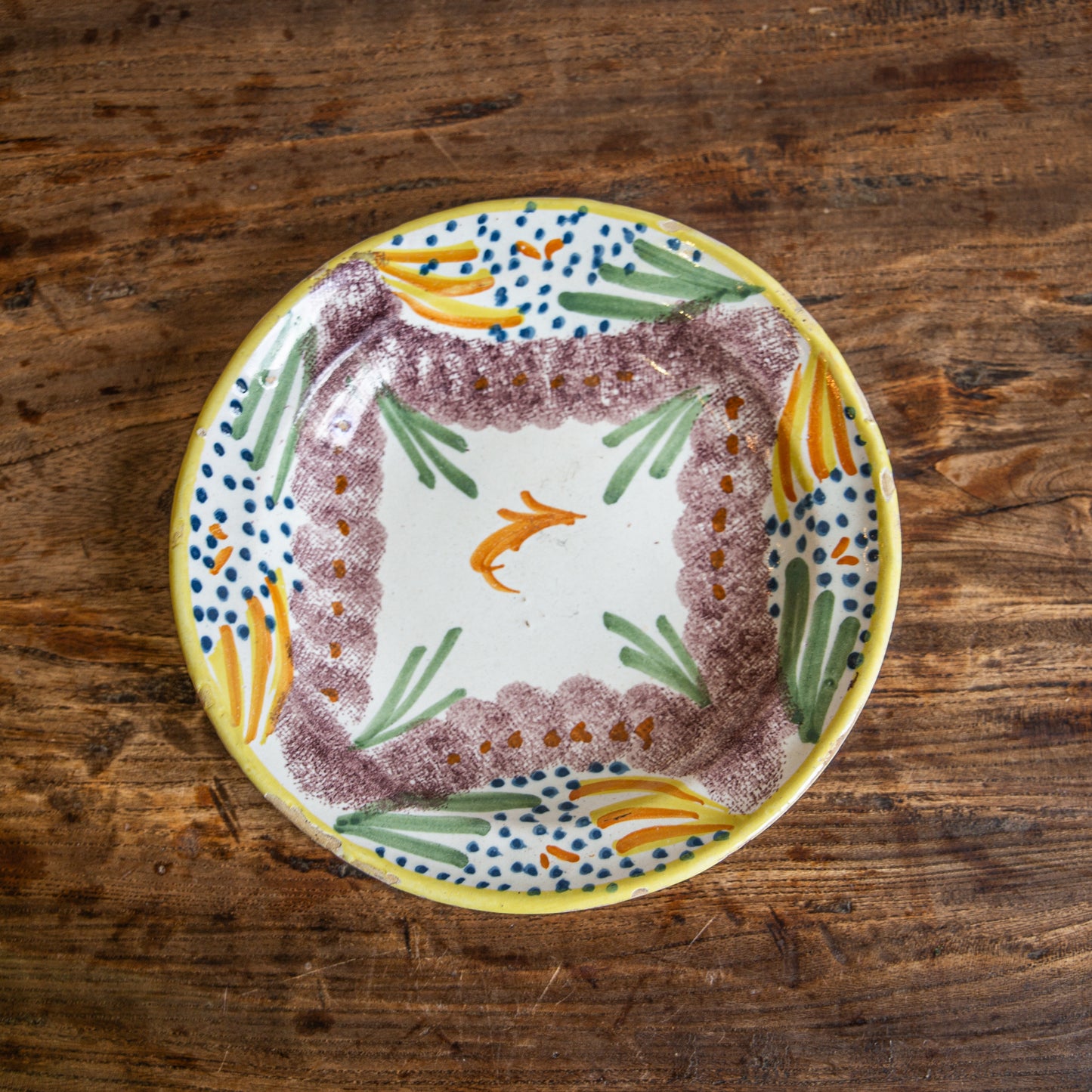 Two Tin Glazed Maiolica Plates