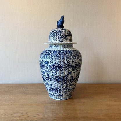 Blue and White Delft Jar & Cover