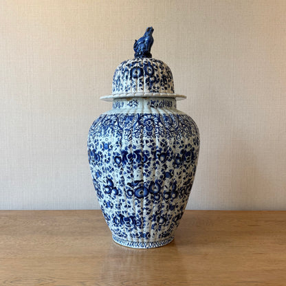 Blue and White Delft Jar & Cover