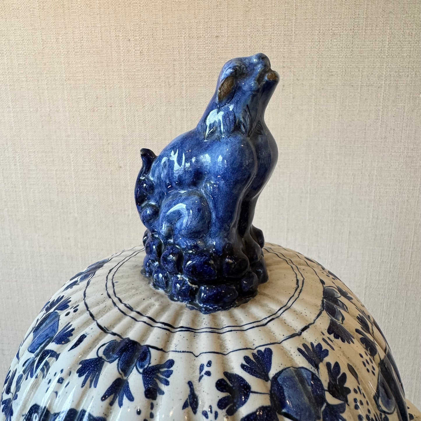 Blue and White Delft Jar & Cover