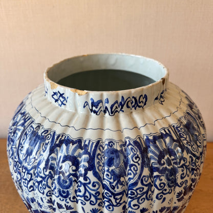 Blue and White Delft Jar & Cover