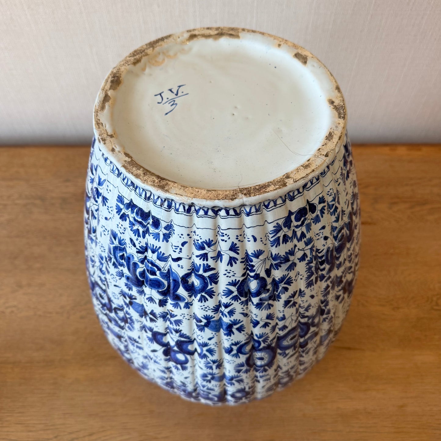 Blue and White Delft Jar & Cover