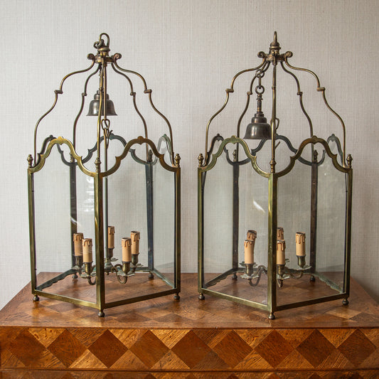 Pair of Brass Lanterns