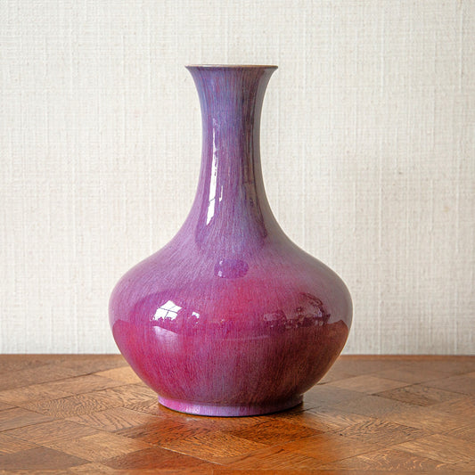 Pink Glazed Vase of Unusual Form