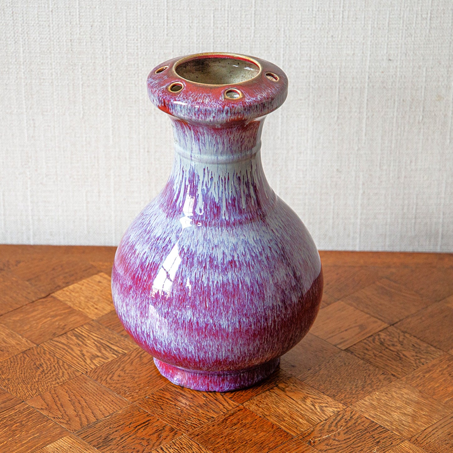 Pink Sang de Boeuf Vase