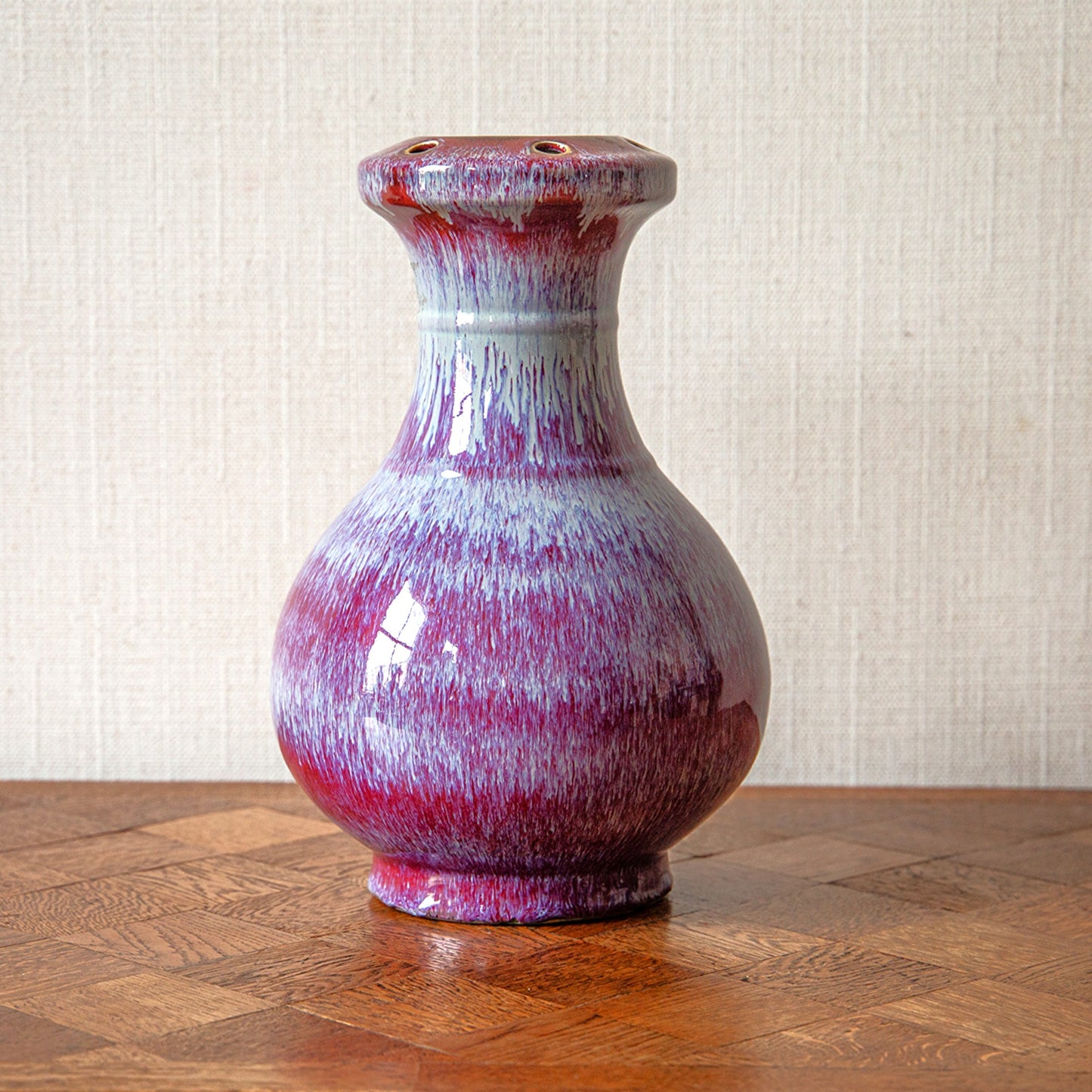 Pink Sang de Boeuf Vase