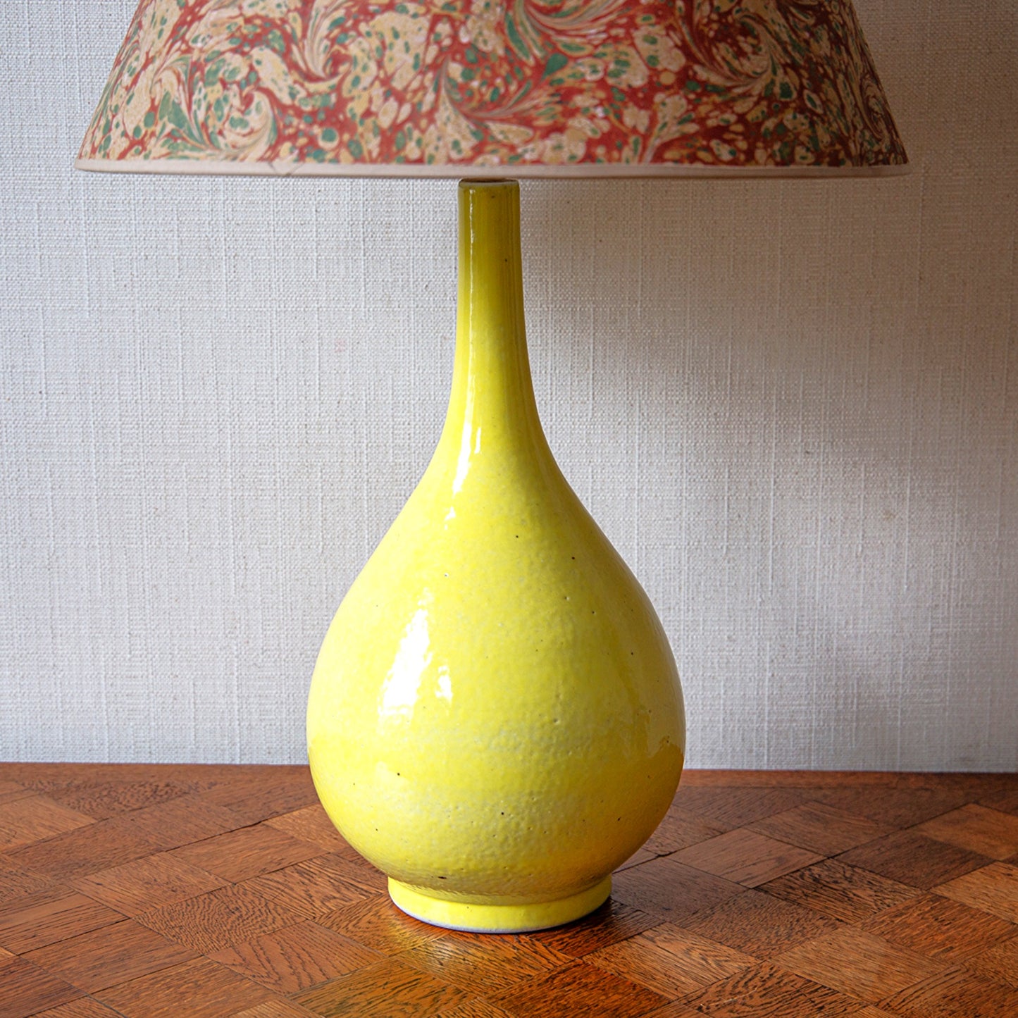 Yellow Bottled Shaped Ceramic Table Lamp