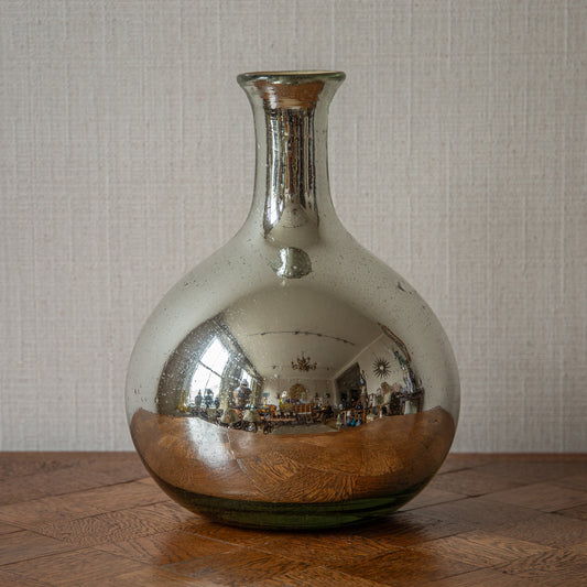 Mirrored Bottle Shaped Vase