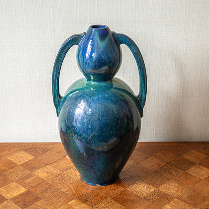 Turquoise Double-Gourd Vase By Alphonse Cytere