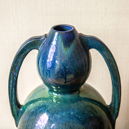 Turquoise Double-Gourd Vase By Alphonse Cytere