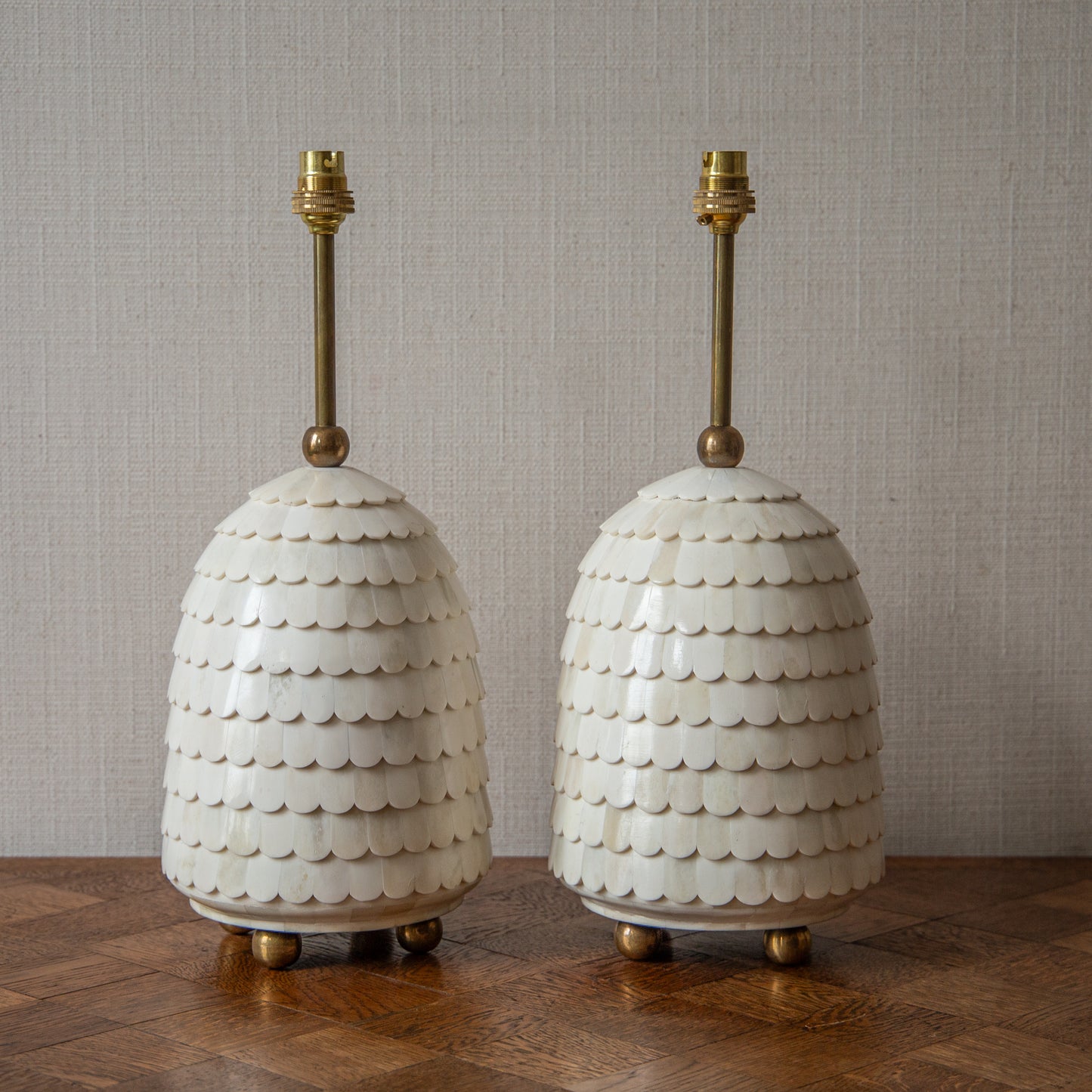 Pair of Beehive Lamps