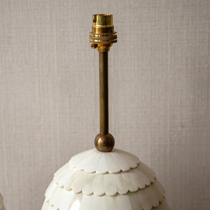 Pair of Bone Beehive Lamps