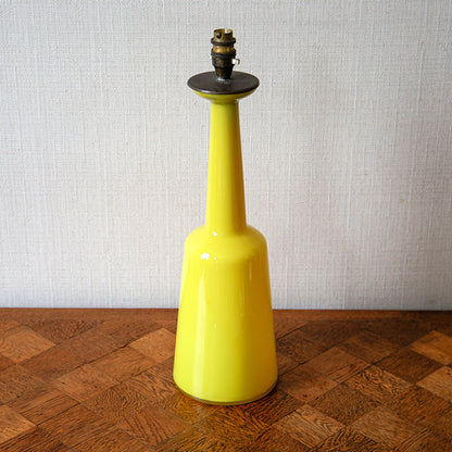 Yellow Opaline Glass Lamp