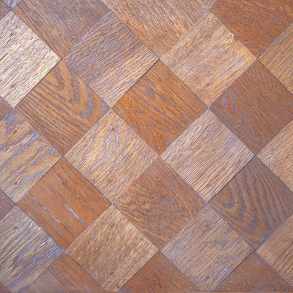 Geometrically Decorated Oak Chest