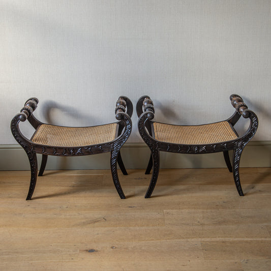 Pair of Ebony Stools