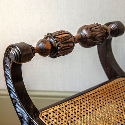 Pair of Ebony Anglo-Indian Design Stools