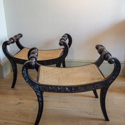 Pair of Ebony Stools