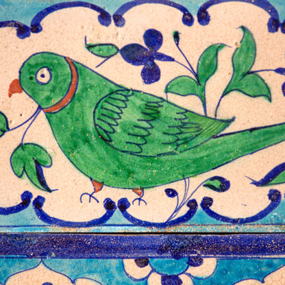 Set of Glazed Multan Parrot Tiles