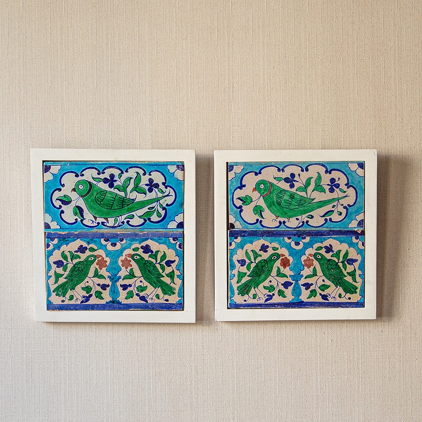 Set of Glazed Multan Parrot Tiles