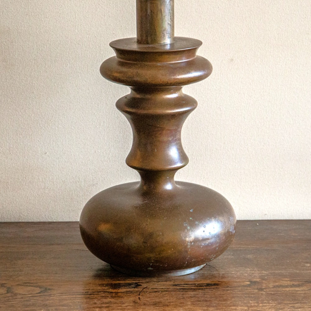 Large Brass Baluster Table Lamp