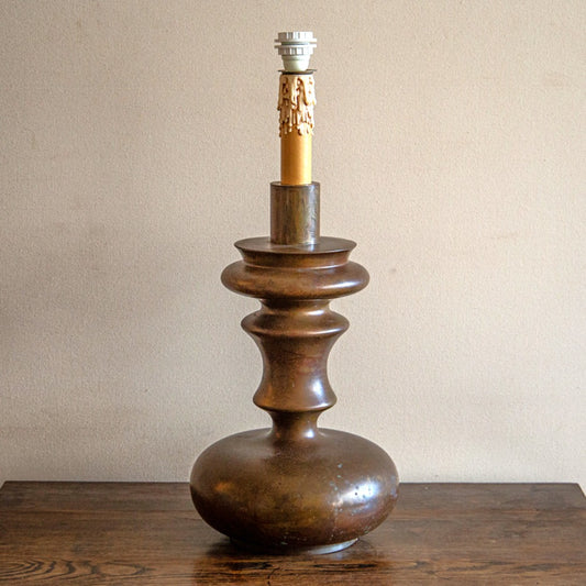 Large Brass Baluster Table Lamp