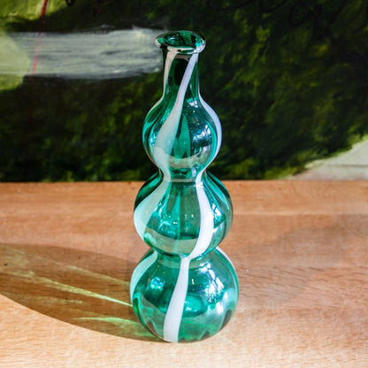 Striped Glass Italian Vase