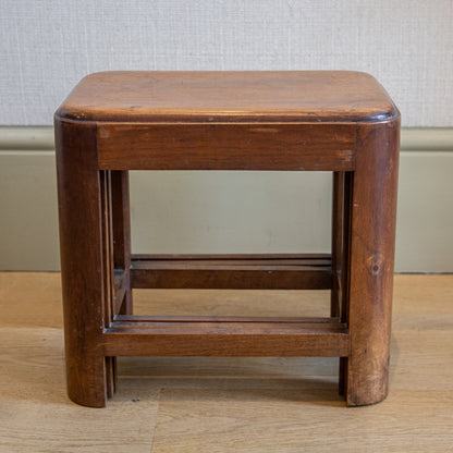 Set of Three Walnut Nesting Tables