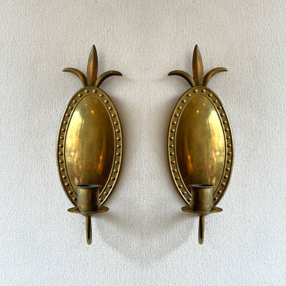 Pair of Brass Candle Sconces