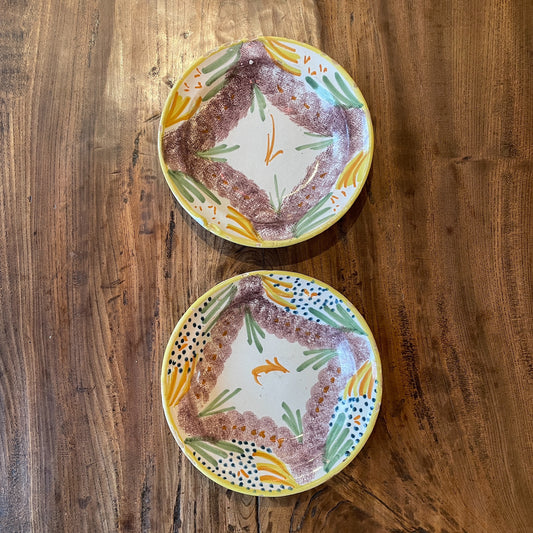 Two Tin Glazed Maiolica Plates